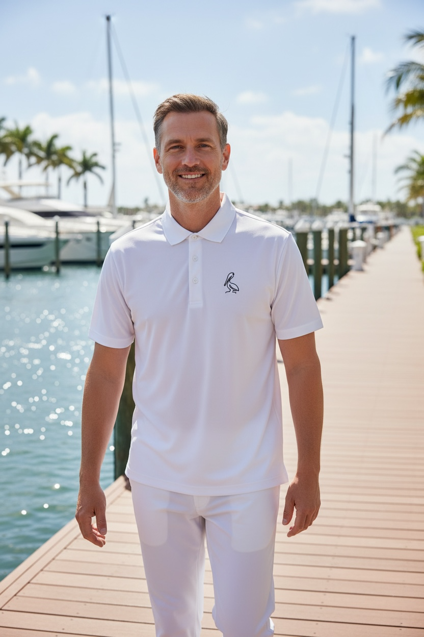Solid White Polo 1771 Design