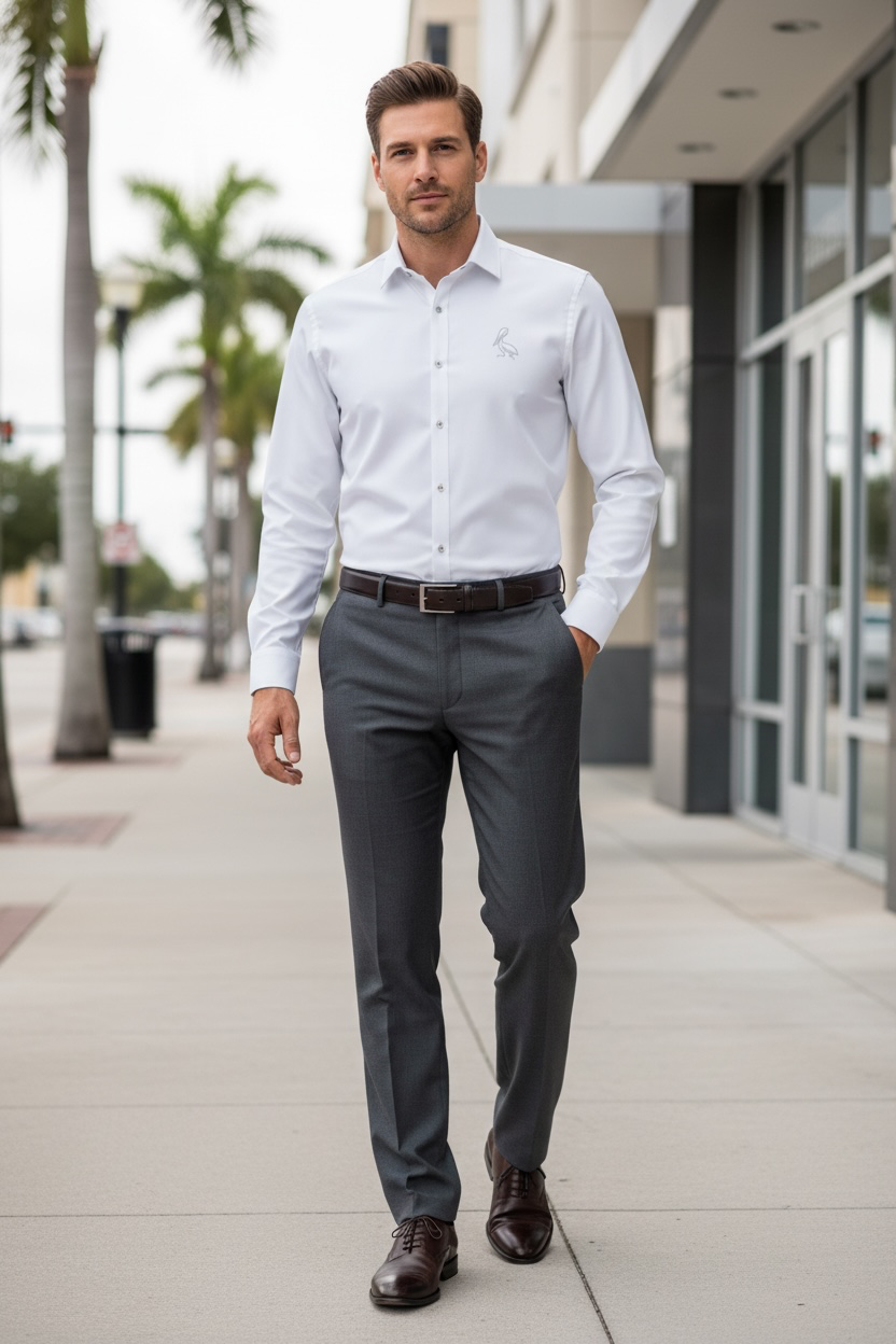 M.Shap Co Long Sleeve Button-Down (Blue) 1771 Design