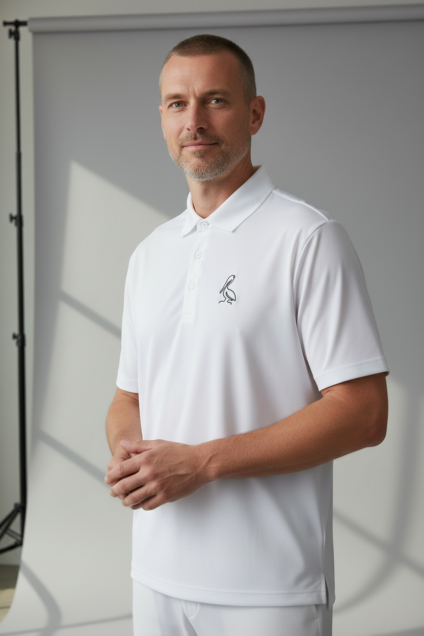 Solid White Polo 1771 Design