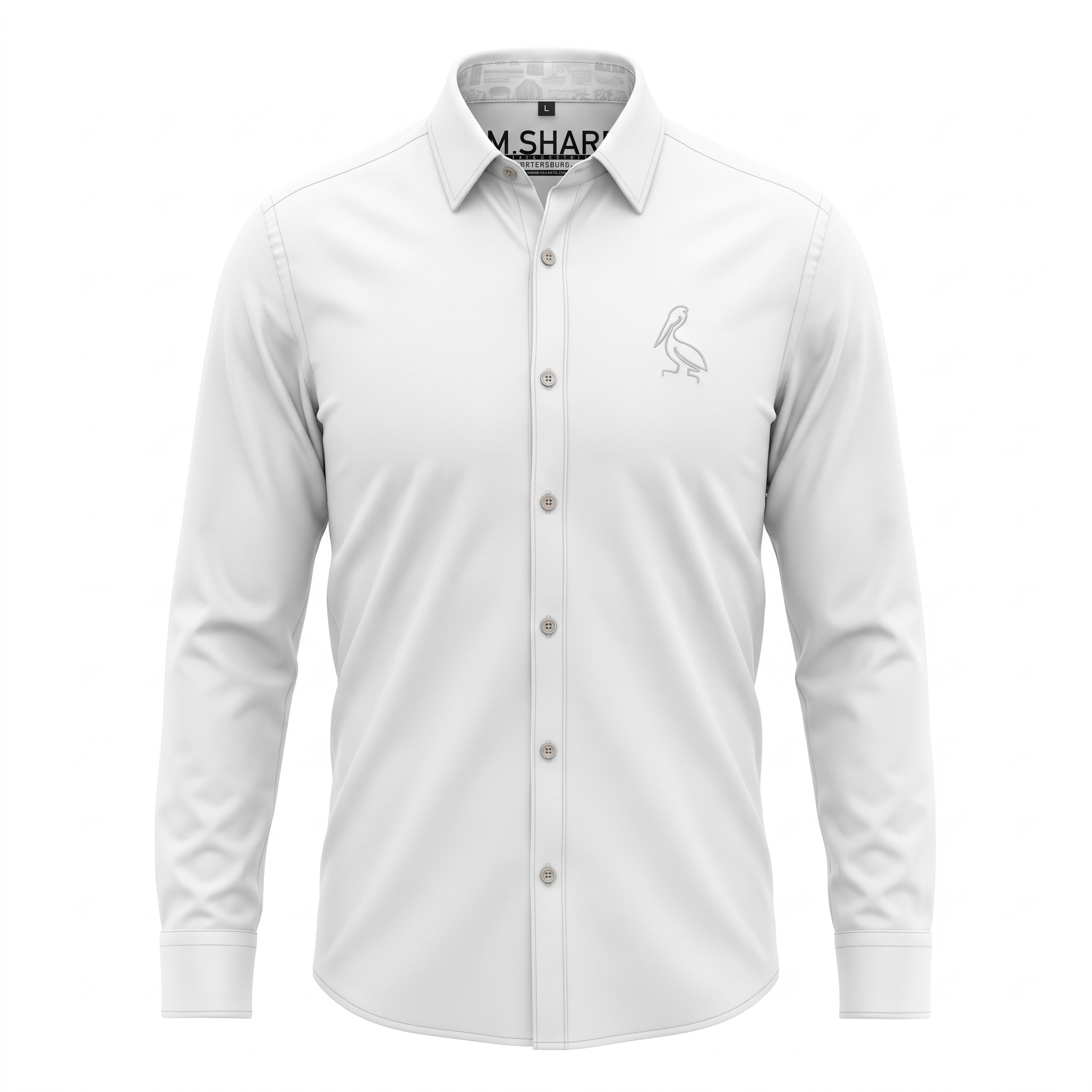 M.Shap Co Long Sleeve Button-Down (Blue) 1771 Design