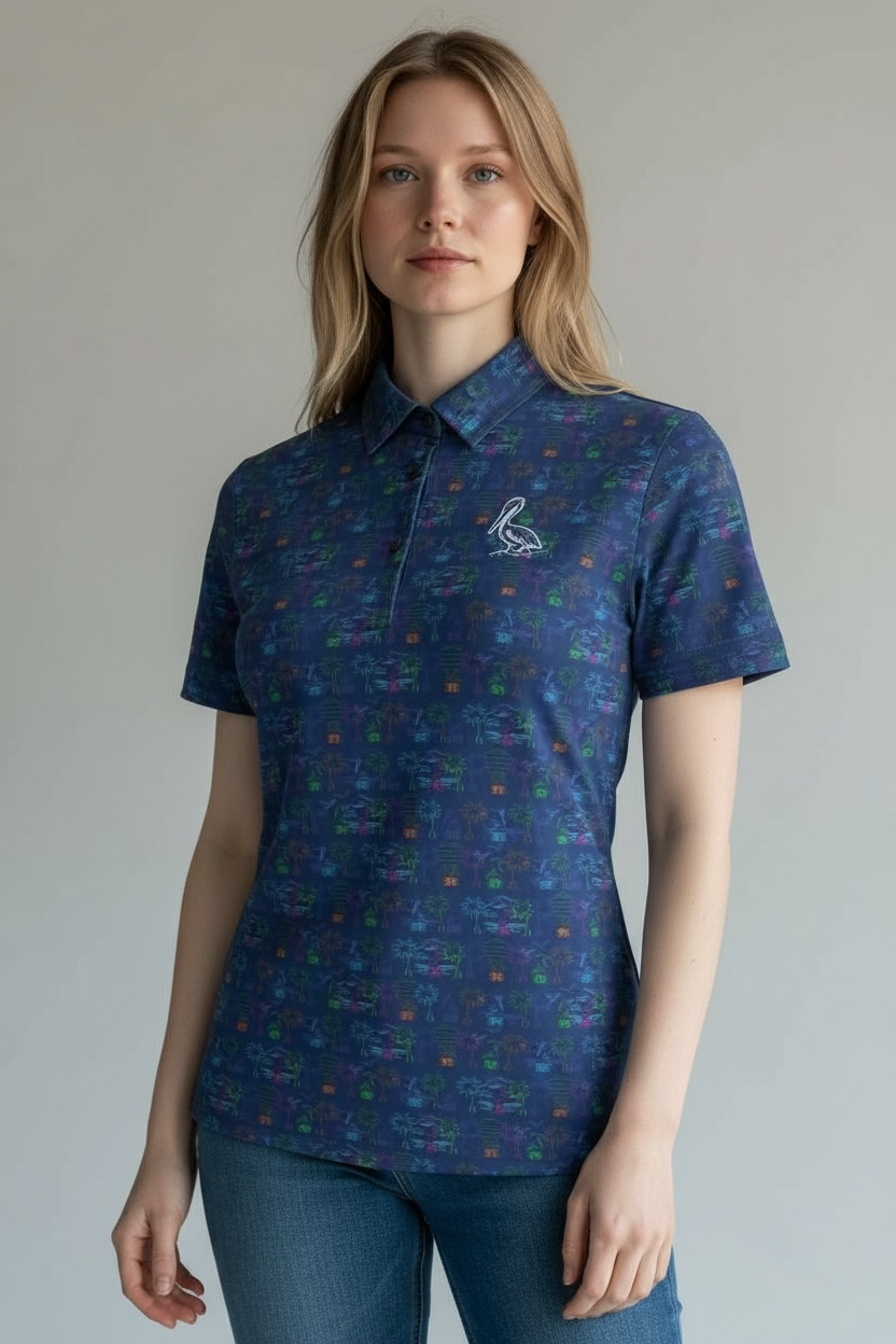 Neon Coastal Polo (Women's Polo)